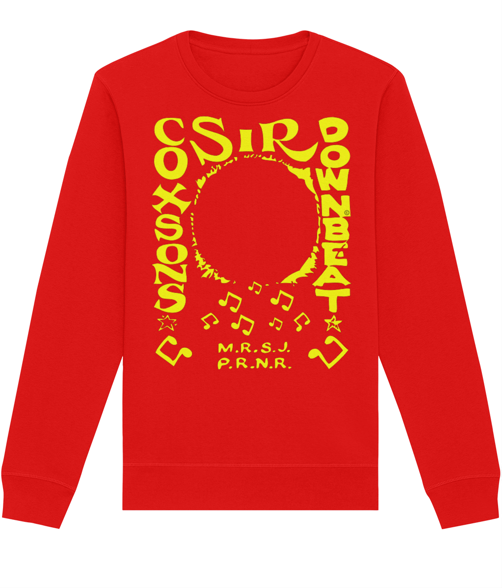 bloodsweatandtees | Sir Coxsons Downbeat Organic Sweatshirt YELLOW/ Red