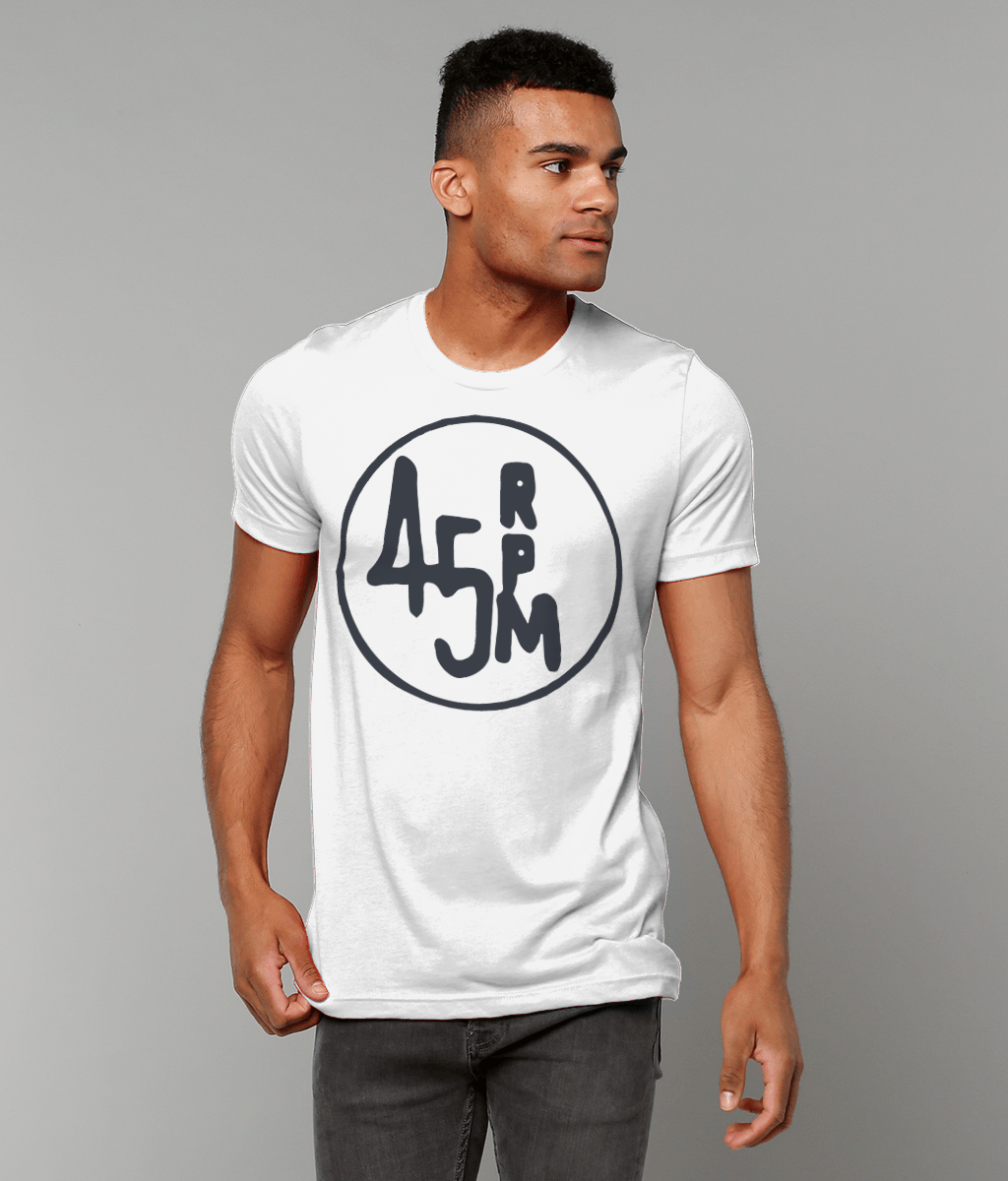 bloodsweatandtees | 45 RPM Selectors Choice t-shirt GREY/White_model