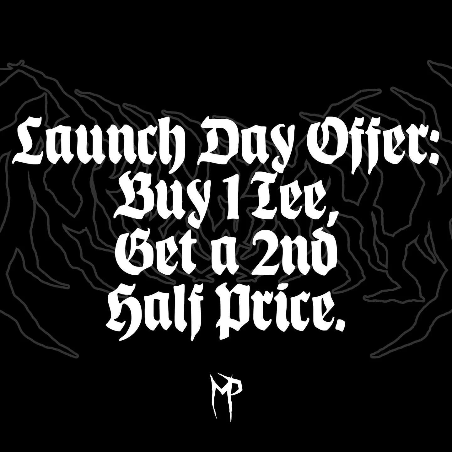 FRIDAY. To celebrate our long awaited launch, we&rsquo;re offering buy 1, get one 1/2 price on our tees. We just want to thank everyone who&rsquo;s showed us love and support so far, and thought this offer would show our appreciation for you all. eve