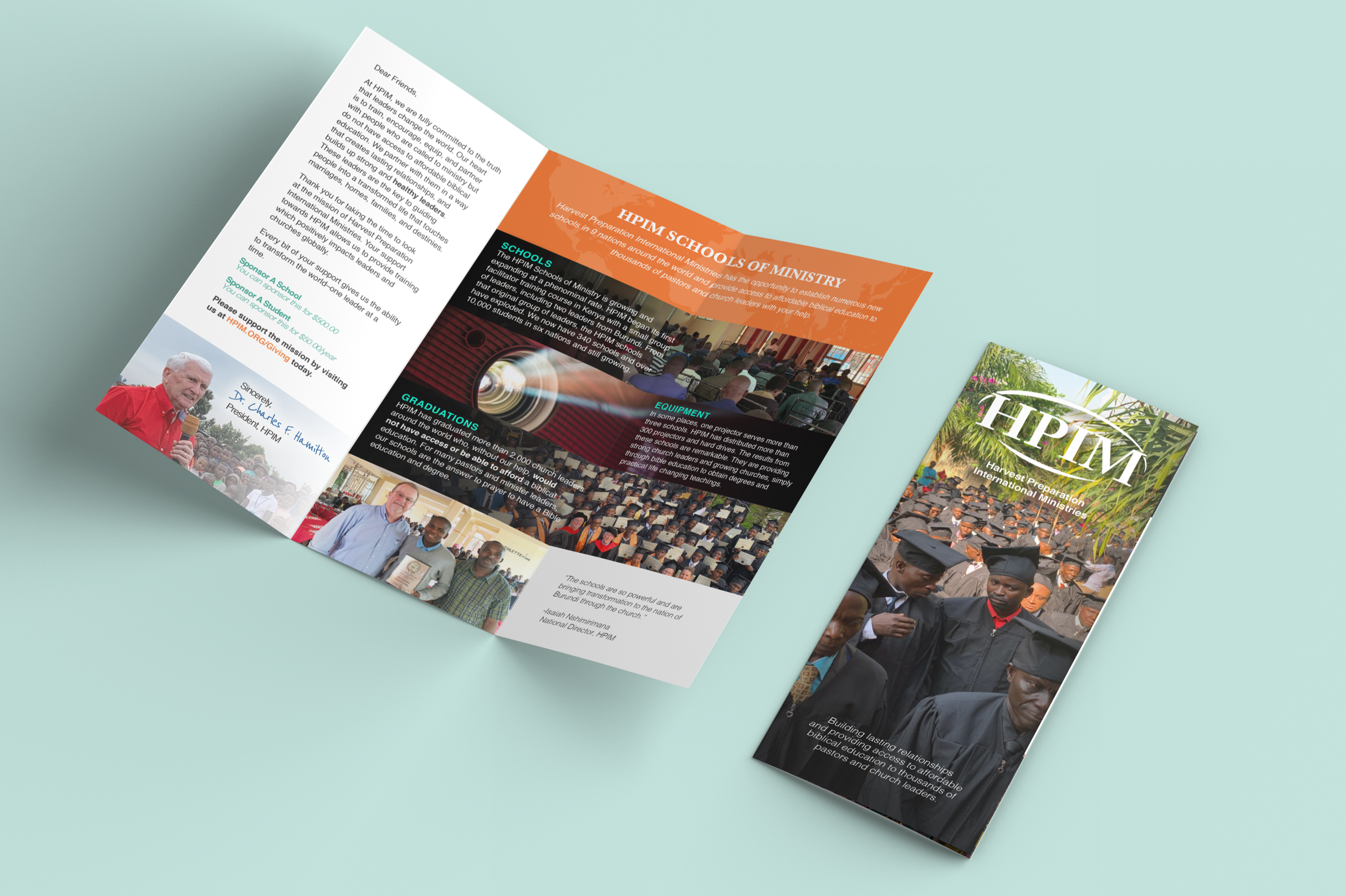Trifold Brochure Design // Inside Spread & Front Cover