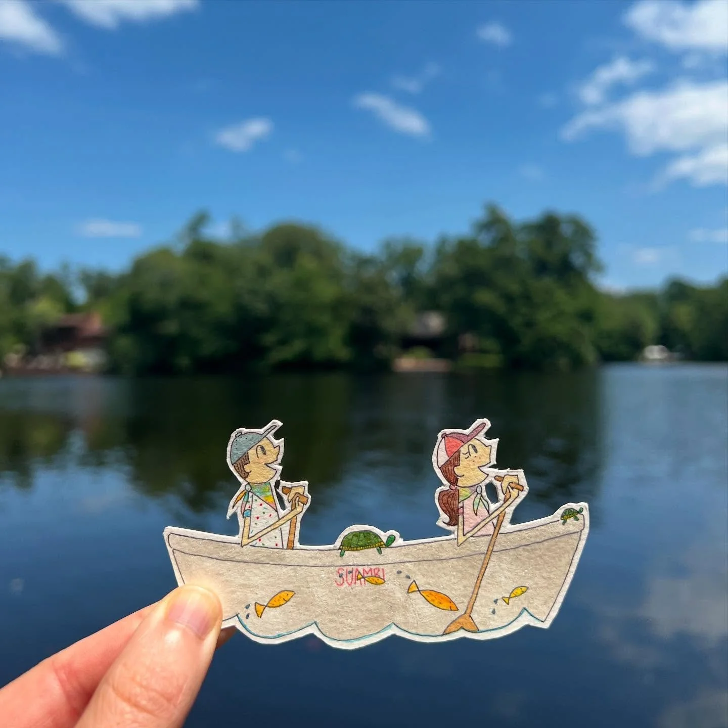 We can-oe it! 🛶 After four years, Pete finally got to experience Canoe Carnival &mdash; my favorite family get together. Standouts this year included the pickle and salsa competitions, gorgeous weather, tie dying bandanas, and, of course, the family