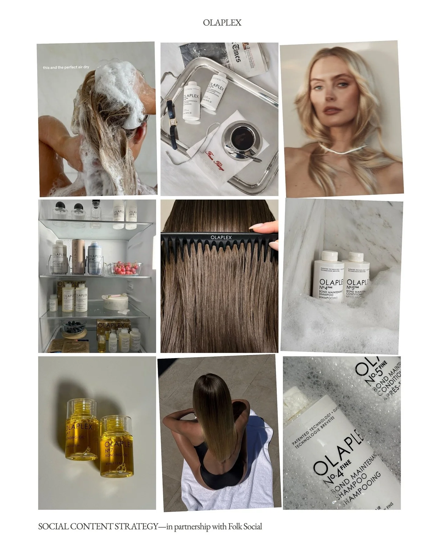 OLAPLEX: Content strategy work for @olaplex, in partnership with @folksocial

Photo: @folksocial @gwstudios_designs