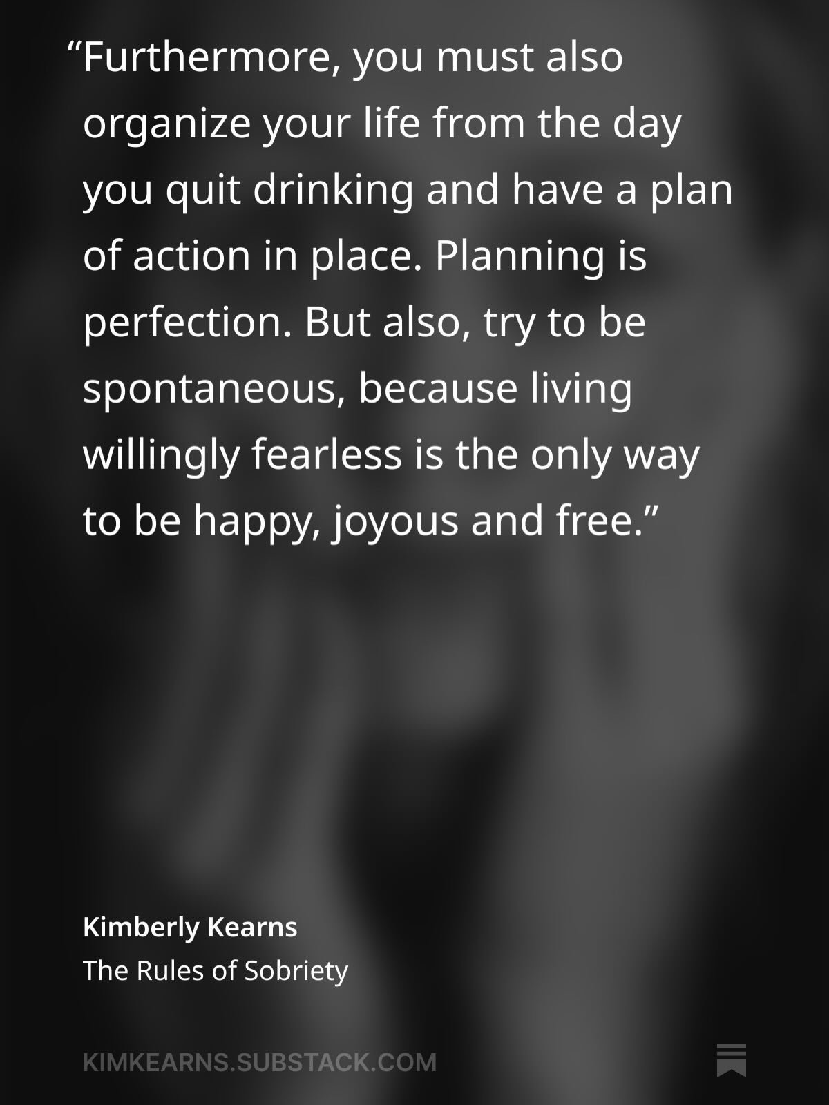 &ldquo;As I approach my fifth year of sobriety, I&rsquo;d like to offer some advice to anyone considering embarking on this incredibly rewarding yet sometimes complicated path.
Okay. Here we go&hellip; 🙃

First off, ask for help. But make sure you&r