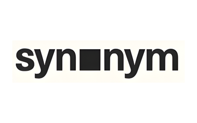 The word "synnym" with a black square replacing the letter 'o' in the middle.