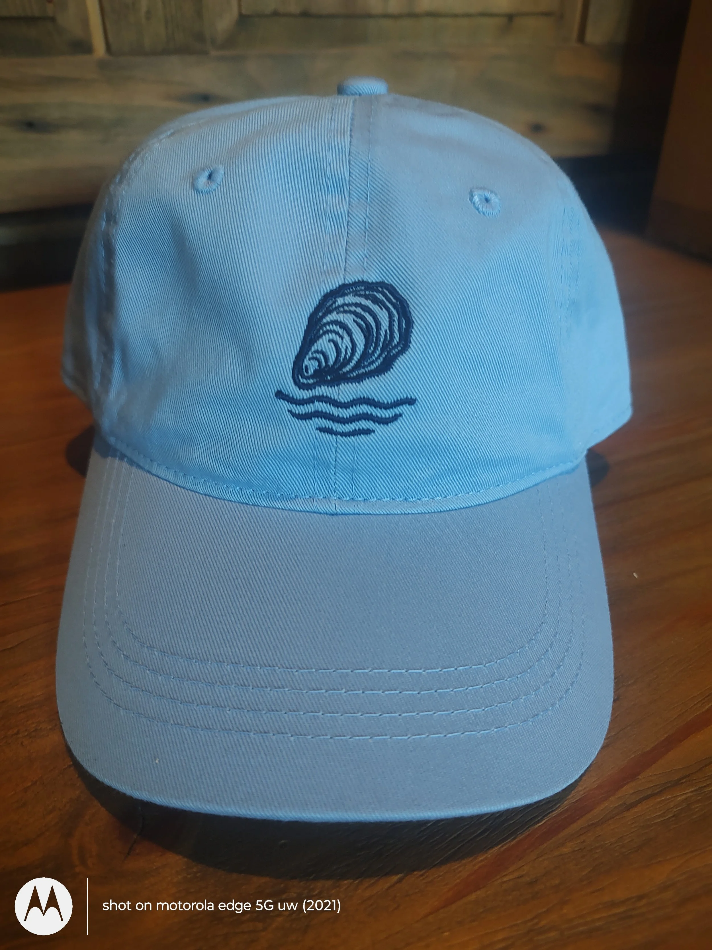 Light Blue Hat with Oyster Front