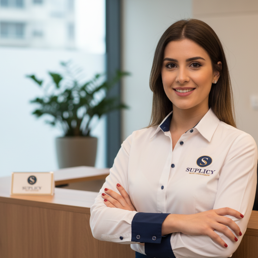 Consultora da Suplicy RSVP sorrindo, simbolizando atendimento humano e tecnologia