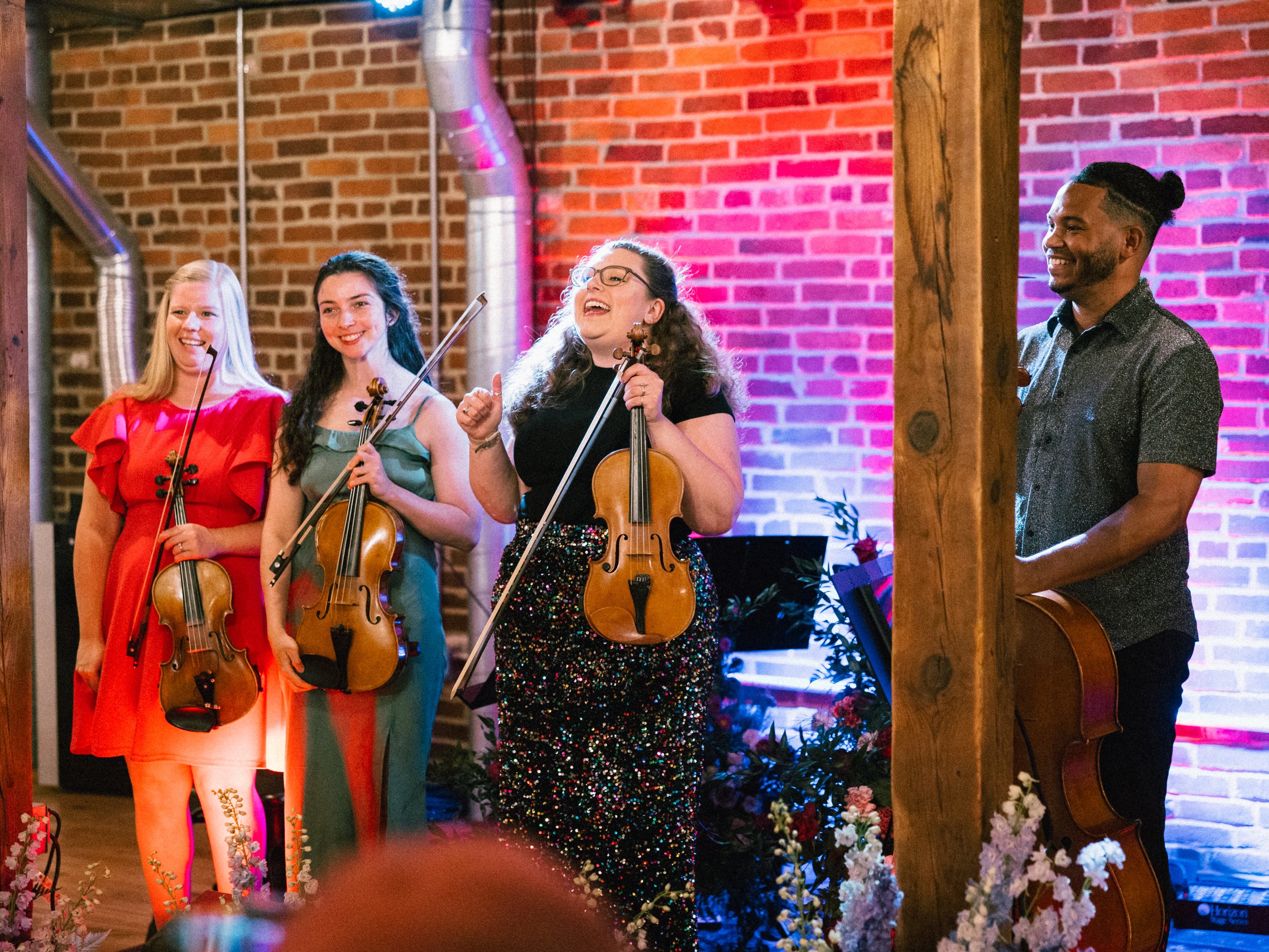 Radiant Strings thanking the audience after their Live at Kingfly event.