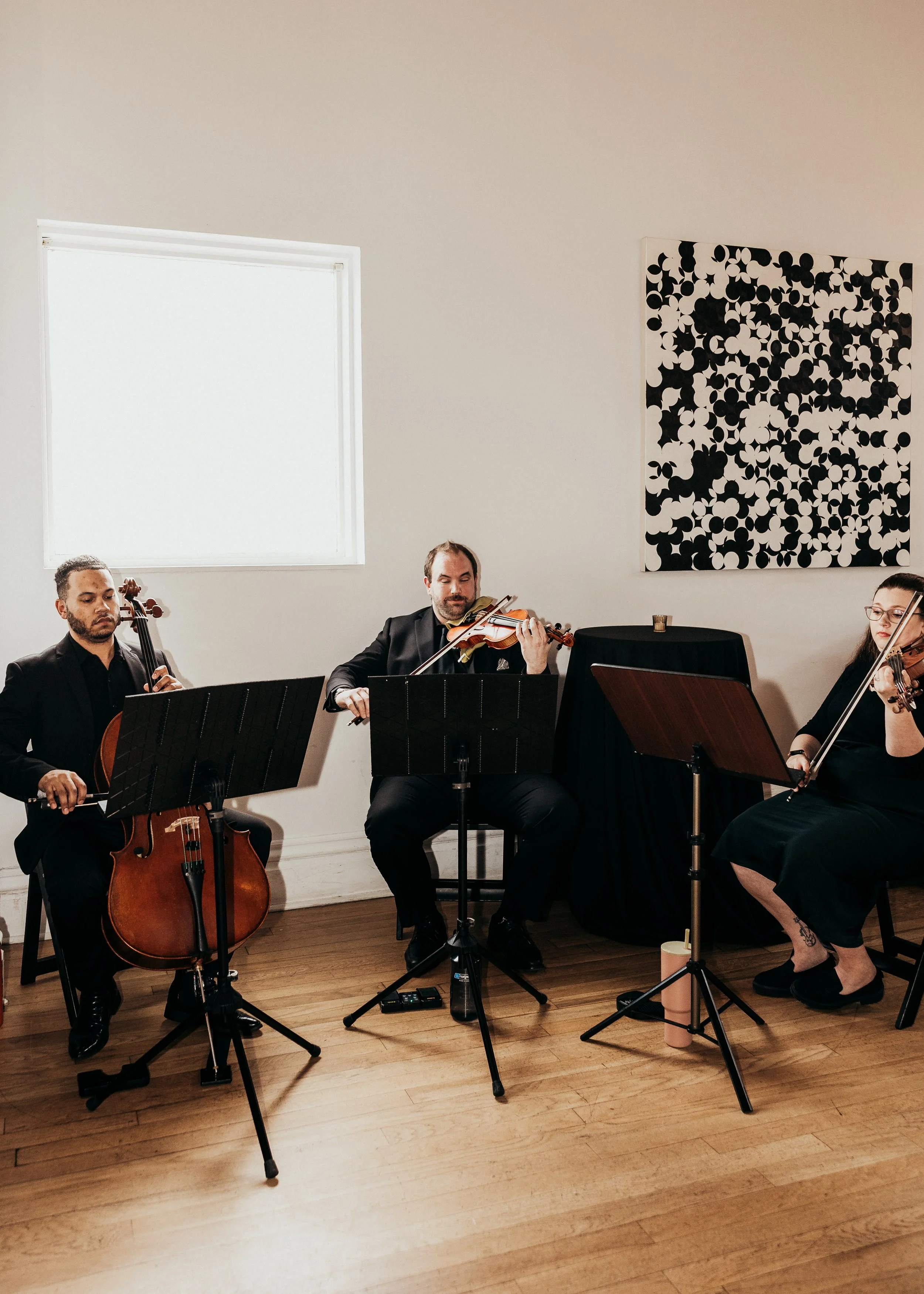 Radiant Strings playing during a performance in Bar Marco.