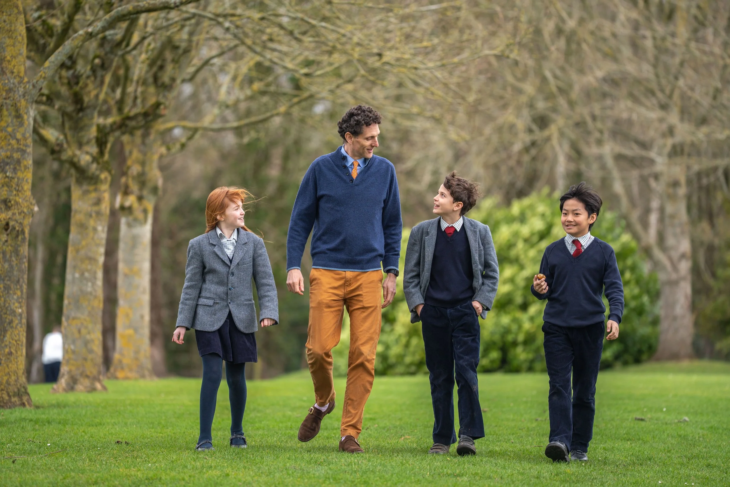 Cothill School pupils together on the school grounds