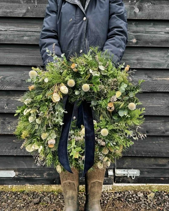 Luxury Holiday Wreath Workshop with Howe Farm Flowers