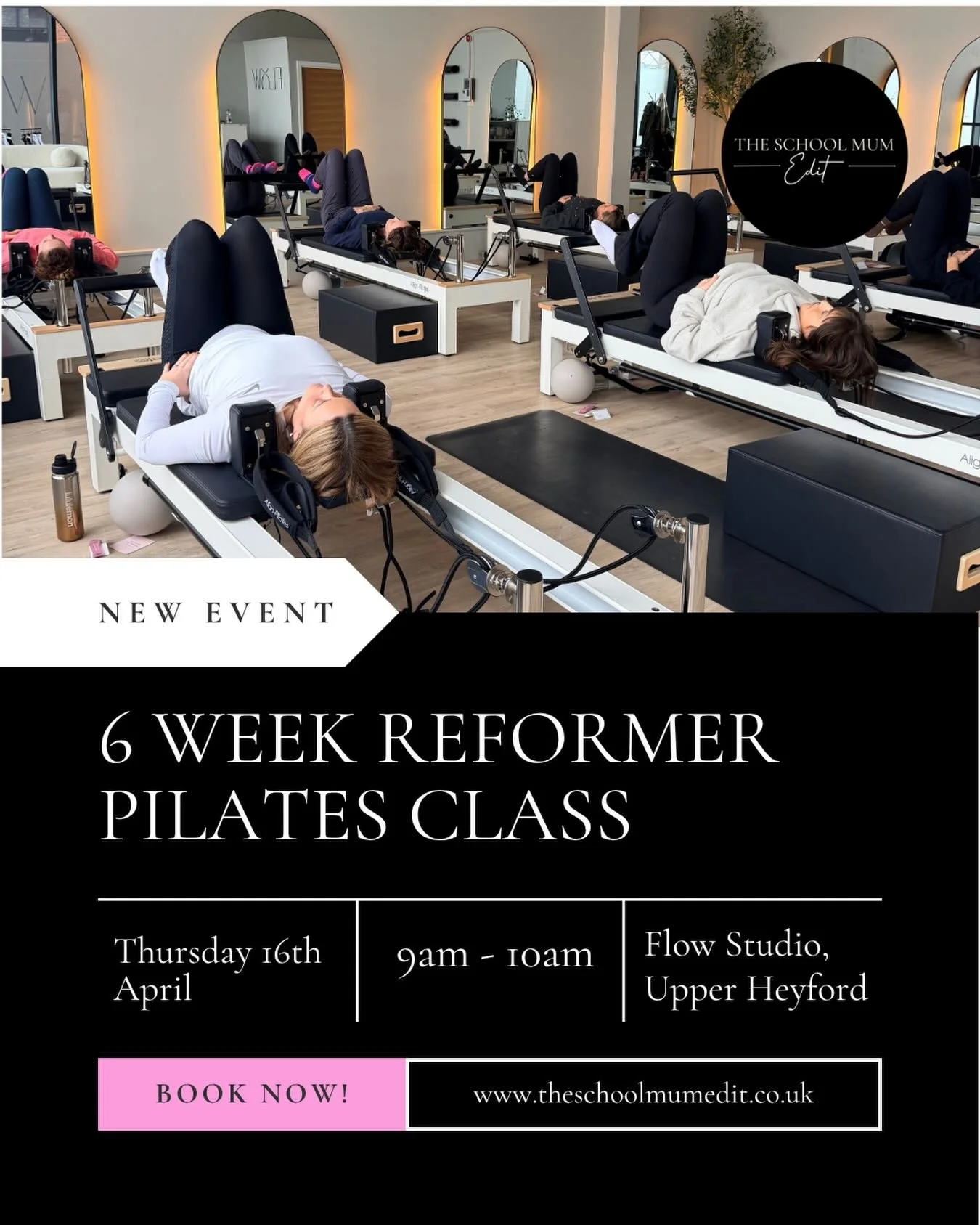 Launching our exclusive 6-week Pilates reformer class! 

✨Only 8 spaces (only 5 left!)
✨At @flowpilatesheyford with amazing instructor @balancewith.bex 
✨Term time only
✨Every Thursday at 9am from 16th April 
✨Suitable for all levels 
✨Optional coffe