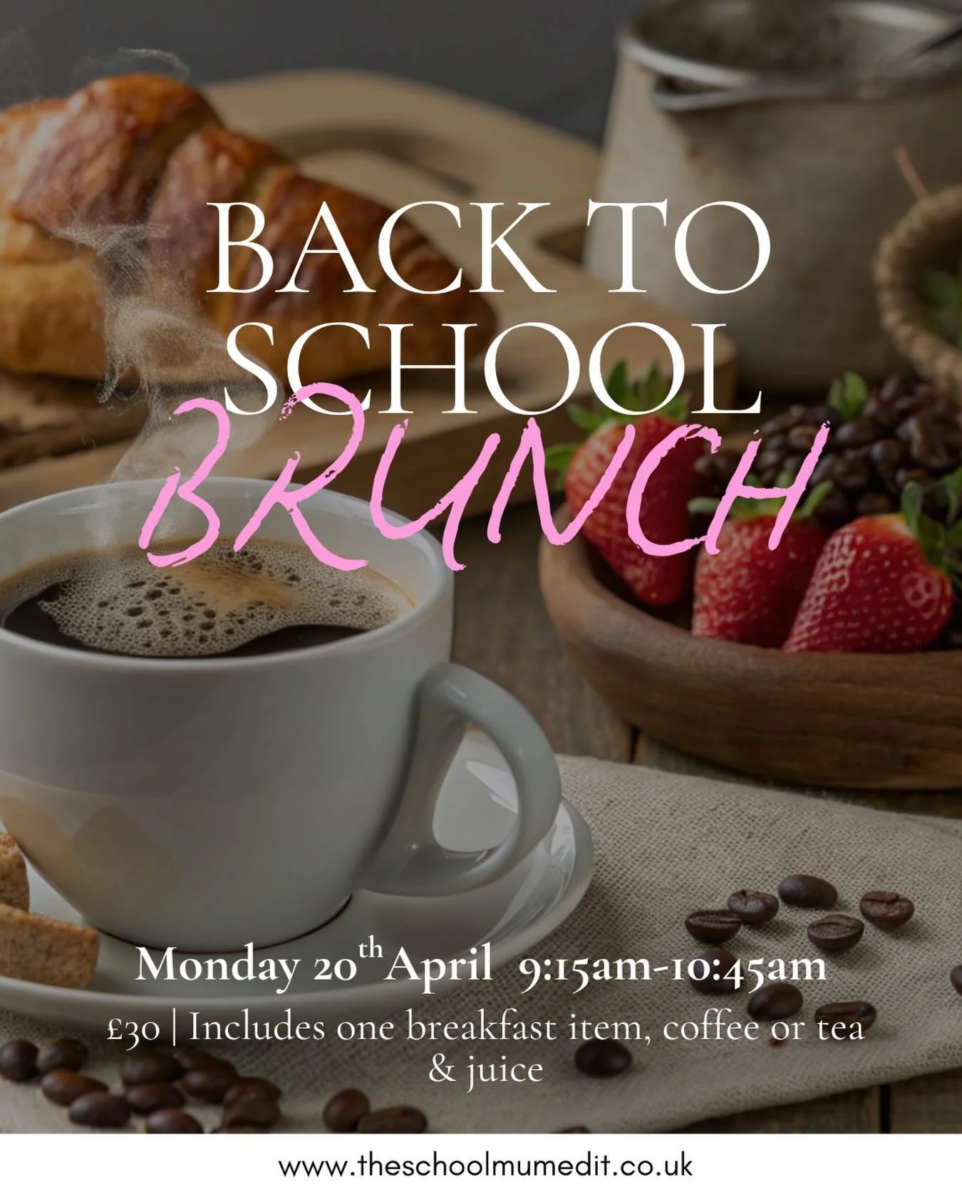 ☕️ SAVE THE DATE!  To celebrate the start of the spring term, we&rsquo;re launching our next event - The School Mum Edit Brunch set in one of our favourite spots in Bicester.

Think:
☕️ Post drop-off coffee 
🥐 A fabulous, unhurried brunch
✨ A beauti