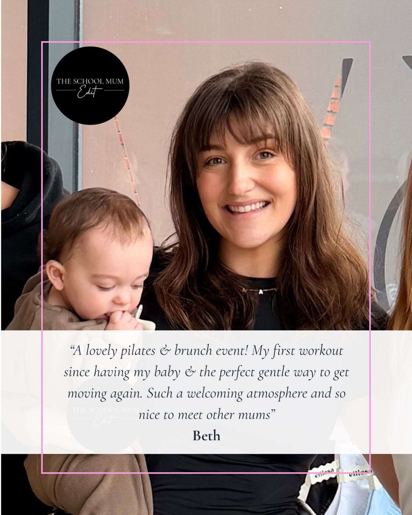 ❤️Thank you Beth for this lovely review of our Pilates &amp; Brunch event. We loved having you and Logan join us for the morning ❤️

🌟 If you&rsquo;d like to join our lovely group of mums for a reformer Pilates course we have a few spaces left for o
