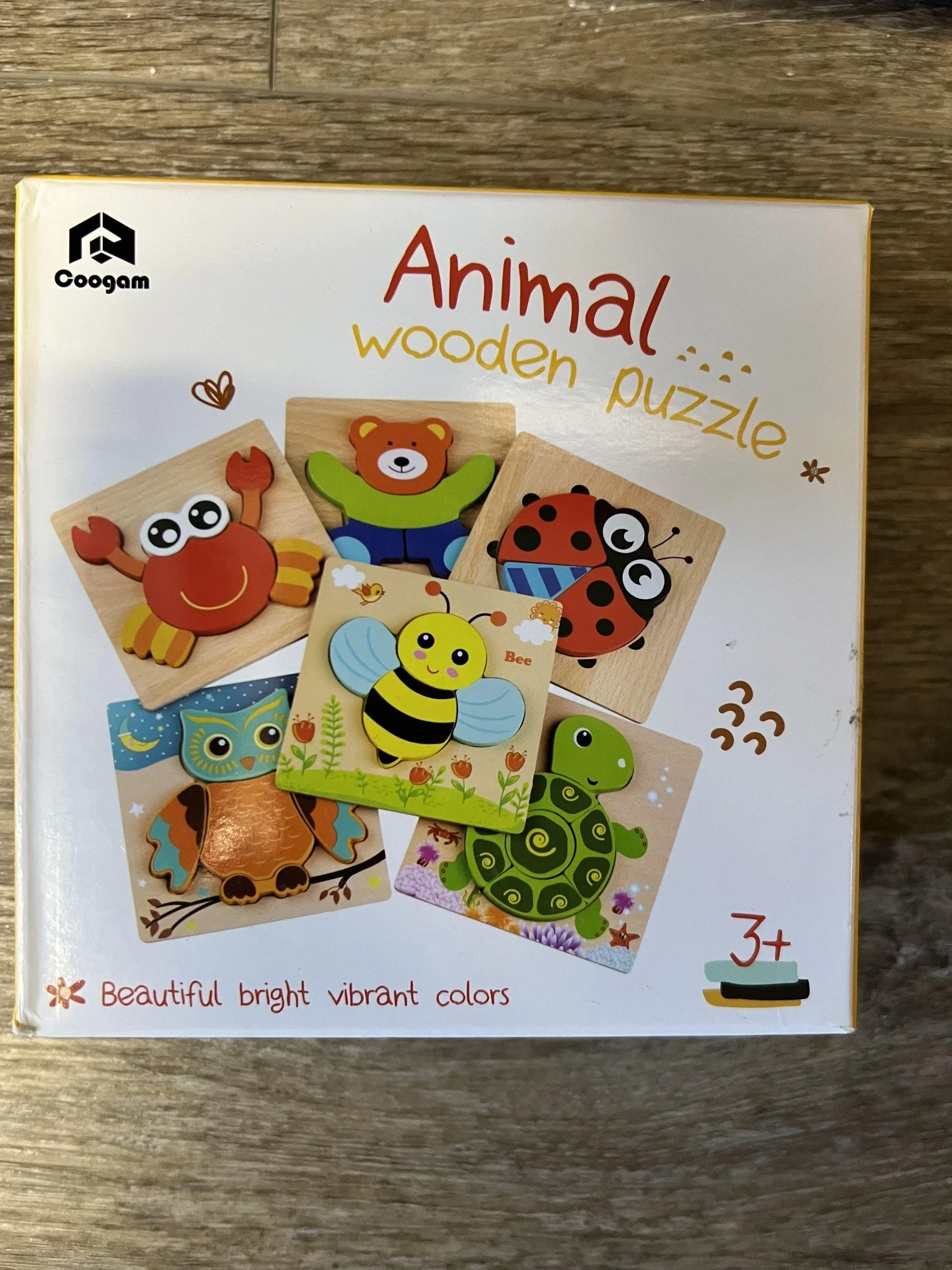 P08 Six Animal Wooden Puzzle