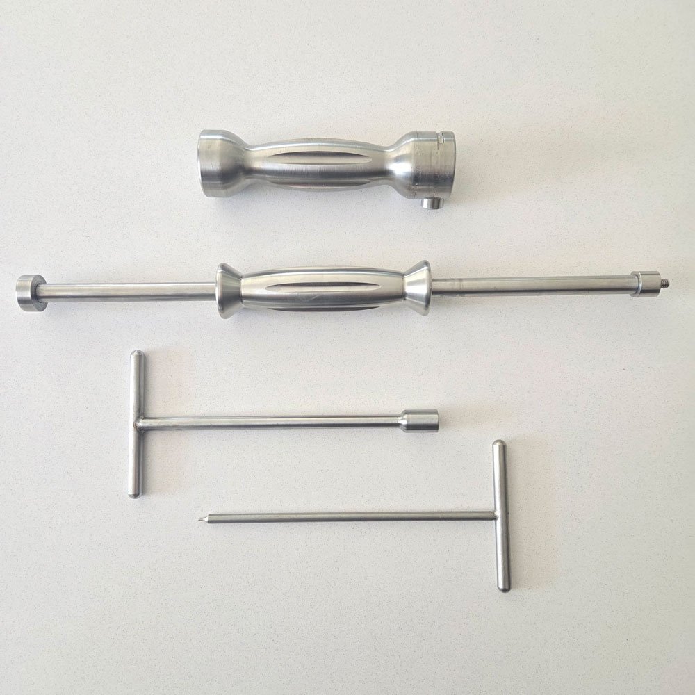 MAP Medical Solutions stainless steel Reusable Instrument Kit tools laid out on a white surface.