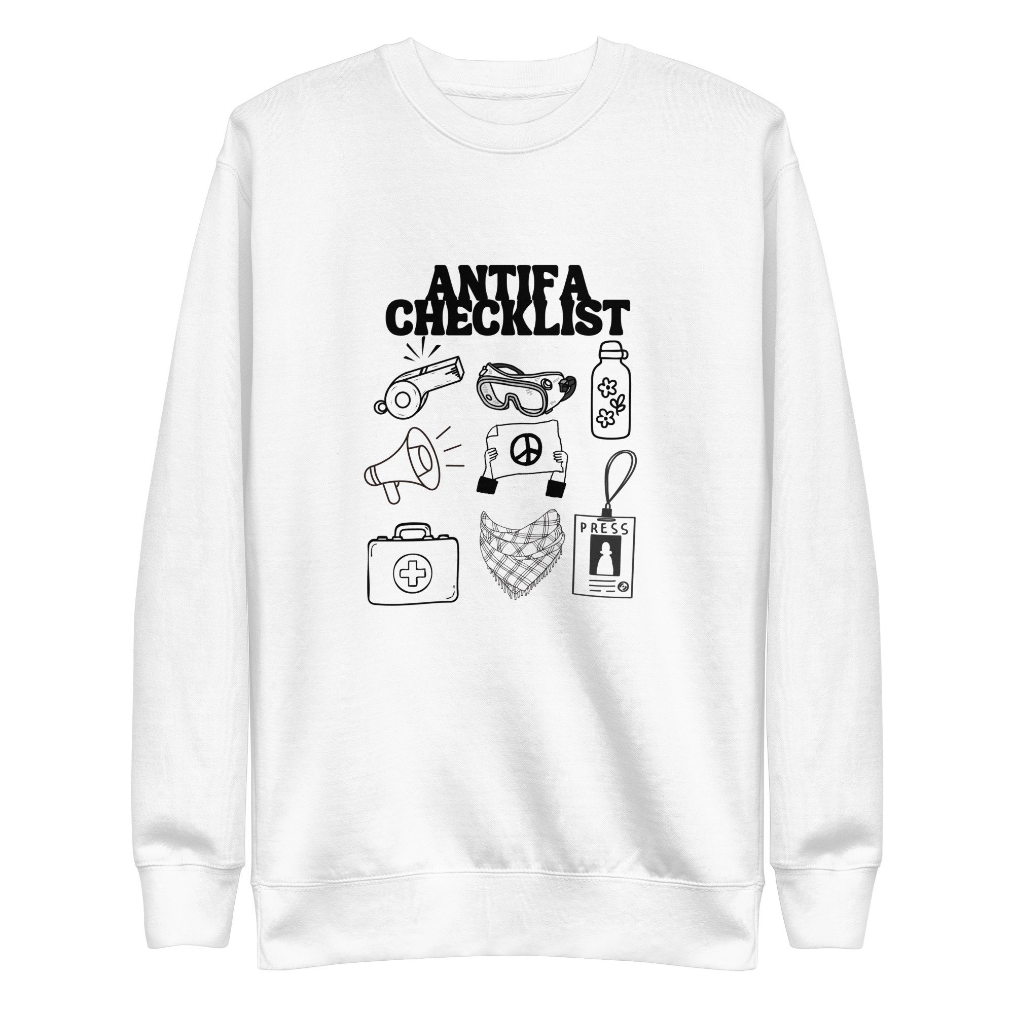 ANTIFA CHECKLIST SWEATSHIRT- Unisex