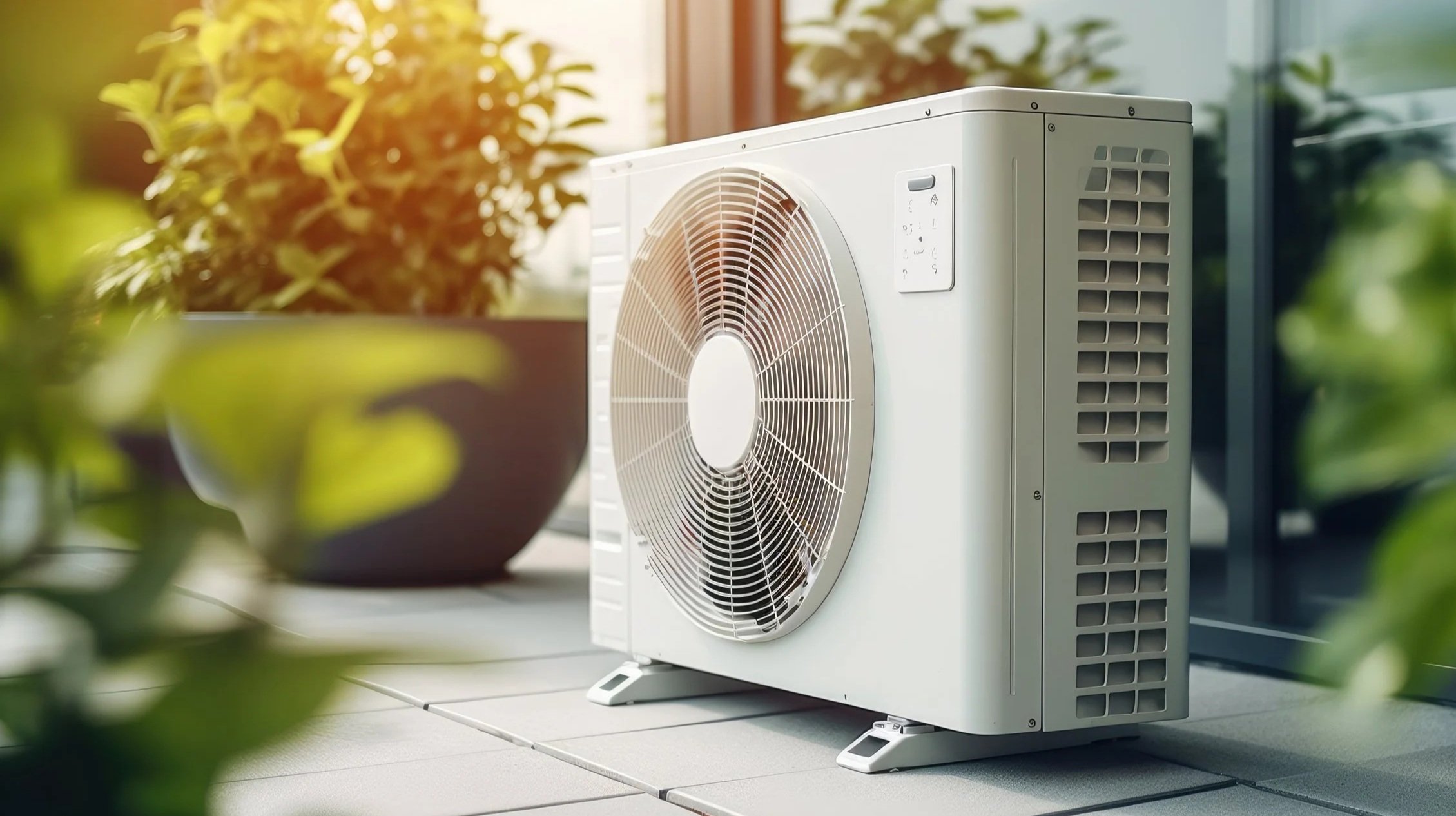 An air source heat pump installed in a customer's property