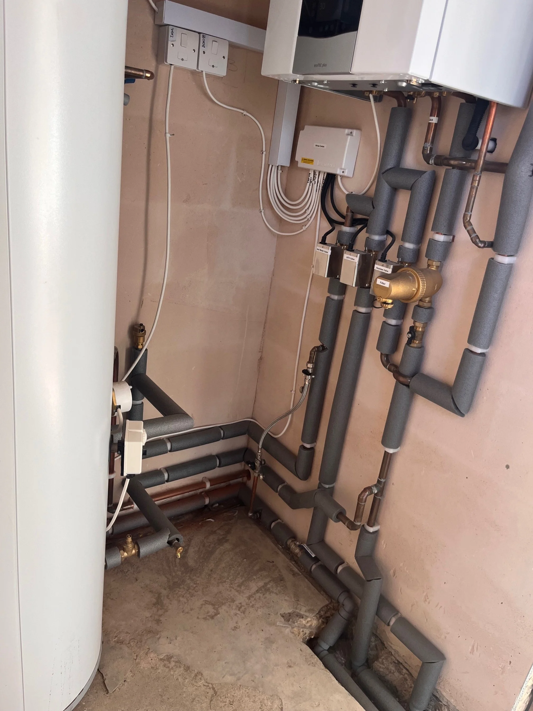 Boiler and cylinder installation in Bastead