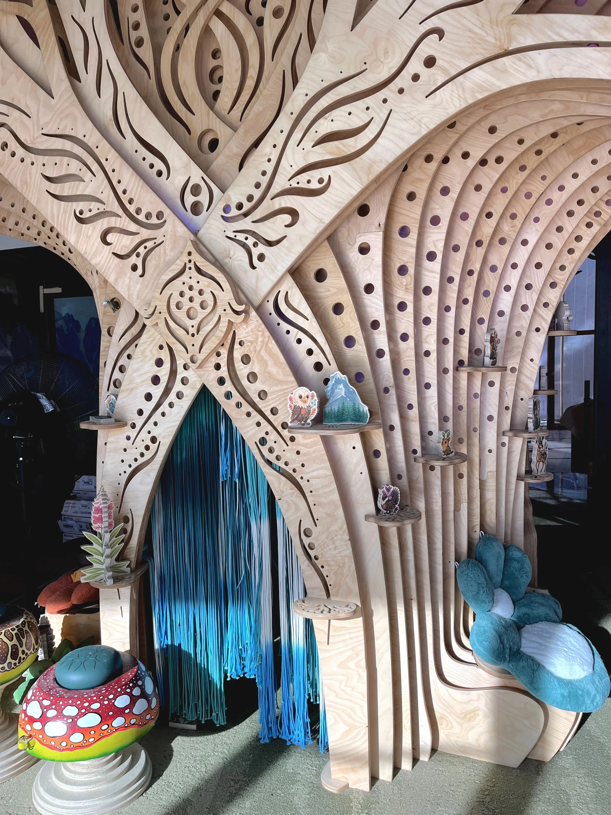 Sensory Secrets Tree at Jackson Hole Children's Museum.