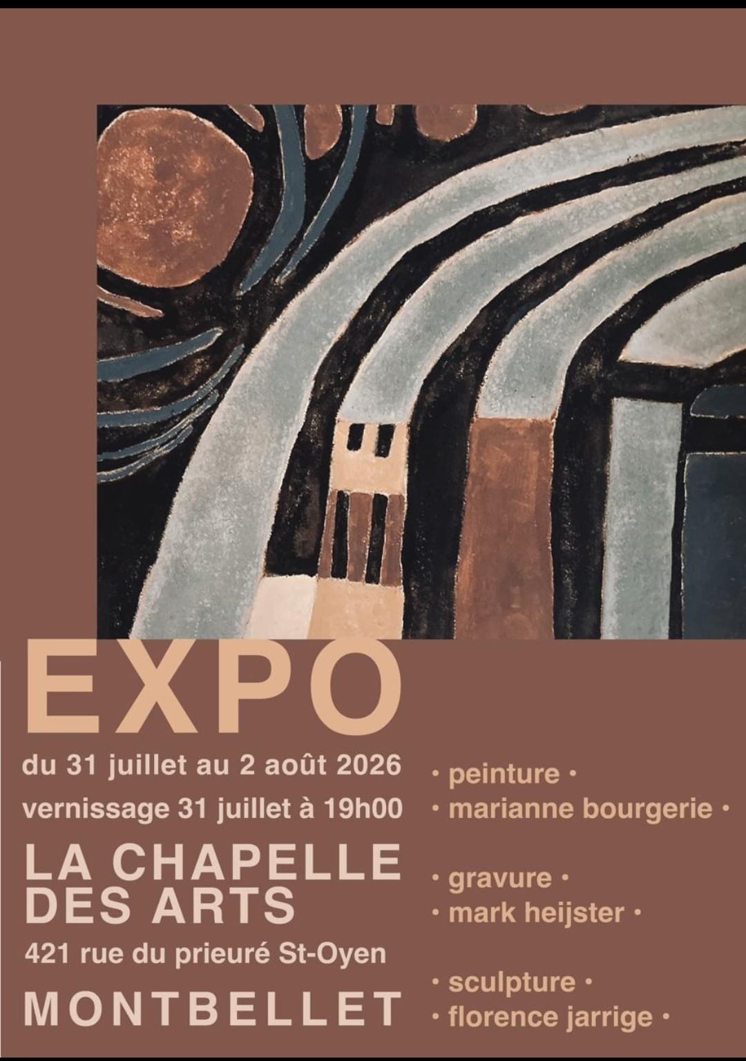 Affiche de l’exposition collective, avec la participation de Florence Jarrige.