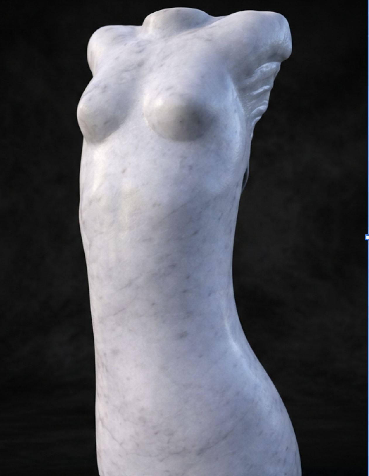 Espérance, sculpture contemporaine en marbre de Carrare de Florence Jarrige, sculpteur à Cluny en Bourgogne, œuvre originale en pierre.