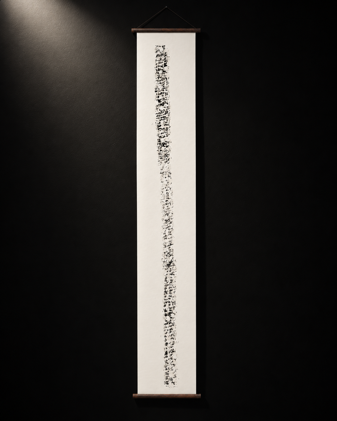 Empreinte « Trace » de Florence Jarrige sur papier Wenzhou, issue des marques laissées par la taille sur ses sculptures en pierre.