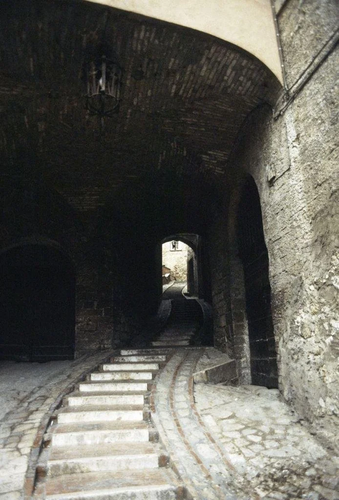 Street Steps in Old Town, Todi, Italy