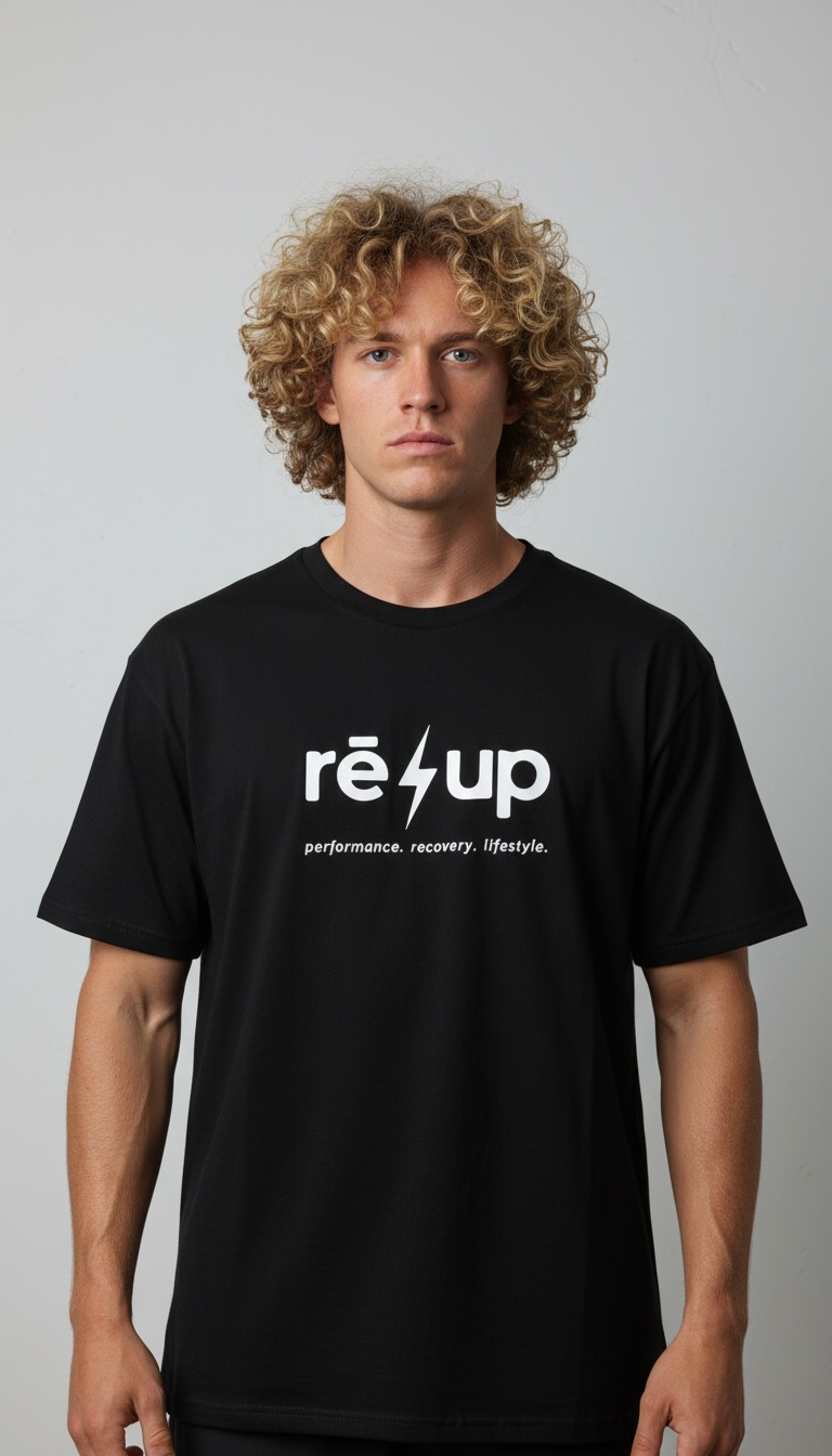 the rē⚡︎up classic tee features a premium 6 oz heavyweight build with a relaxed, boxy fit. designed for performance, recovery, and everyday wear. limited drop.