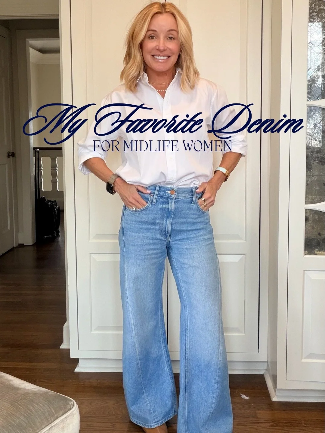 Spring denim&hellip;yes please 💙

Comment ME and I&rsquo;ll message you my favorite denim

.
.
.
#denim #midlifewomen #midlifefashion #jeansforwomen #womenover45