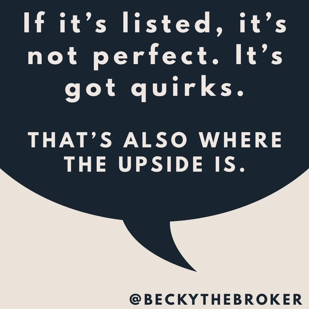 Buyers looking for the &ldquo;perfect&rdquo; business are like people looking for the perfect partner. Keep searching. It doesn&rsquo;t exist. 

Pick your quirks and get to work. 

#realist #realtor #businessbuyer #wealth #invest  #ebitda #cashflow #