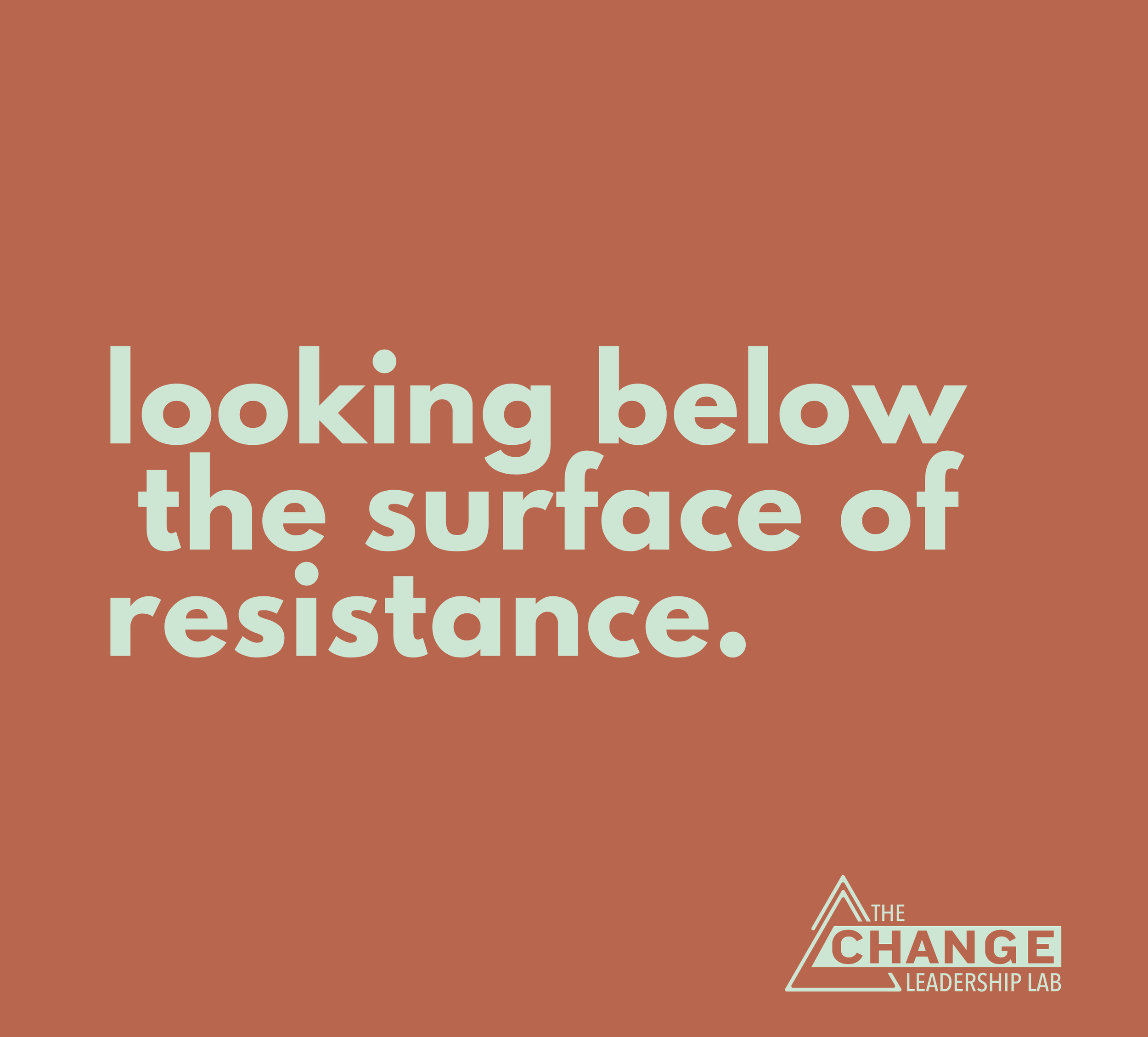 Looking Below the Surface of Resistance. 