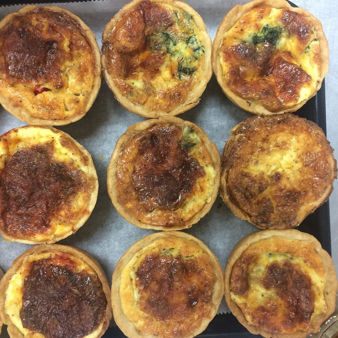 Warm your Saturday morning up with right from the oven quiches from La Bohemia!