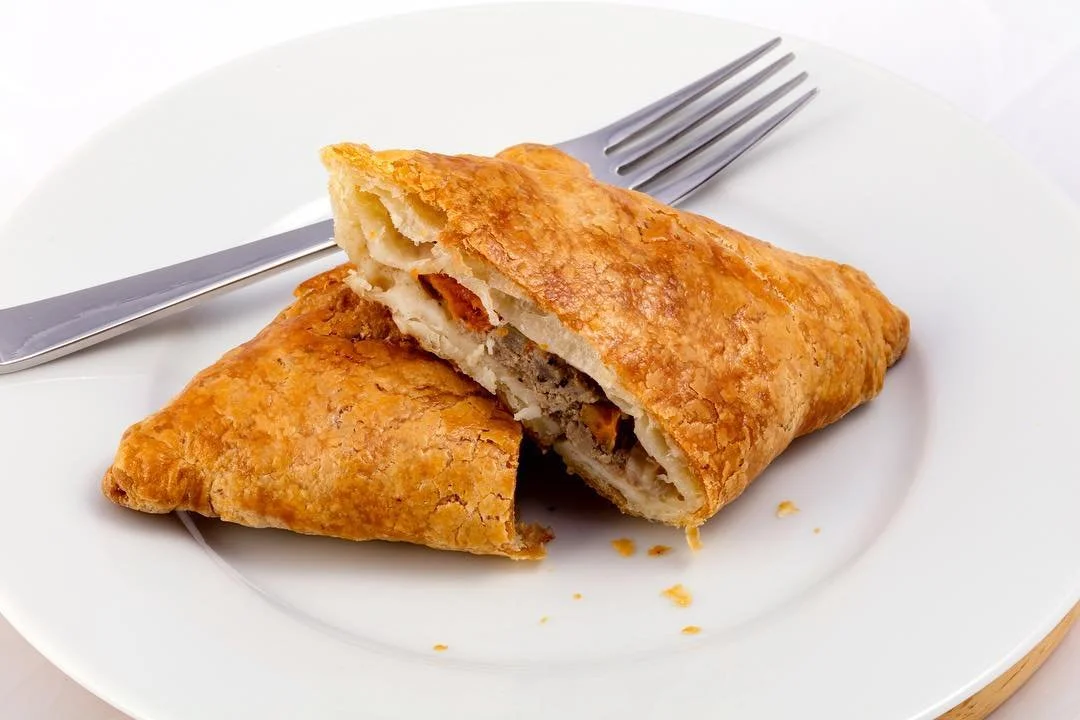 One of our unique products-meat triangle. It's with high quality beef, pumpkin and onion. Sound weird, but taste so good!