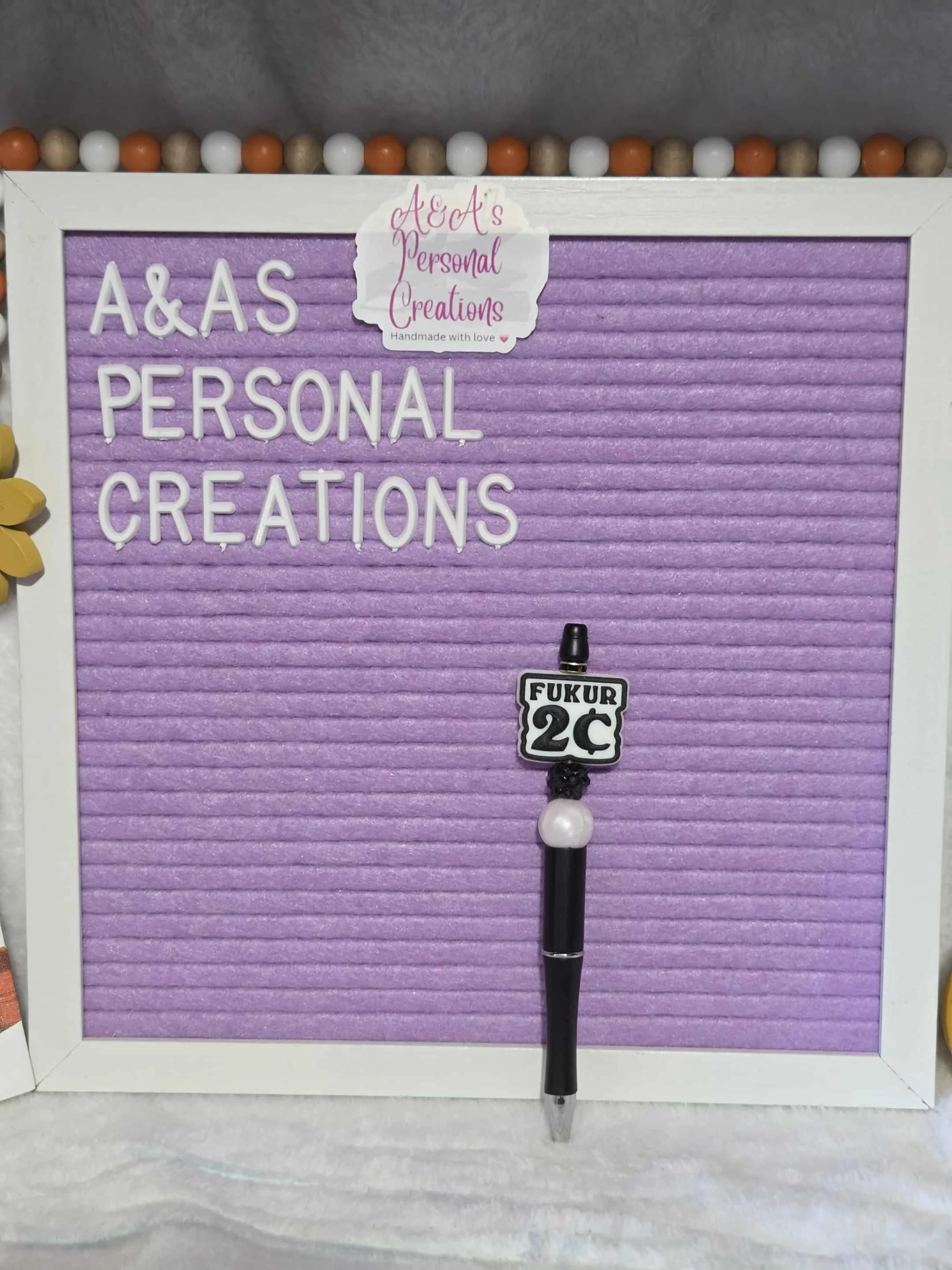 Beaded pens (CLOSEOUT ITEM)