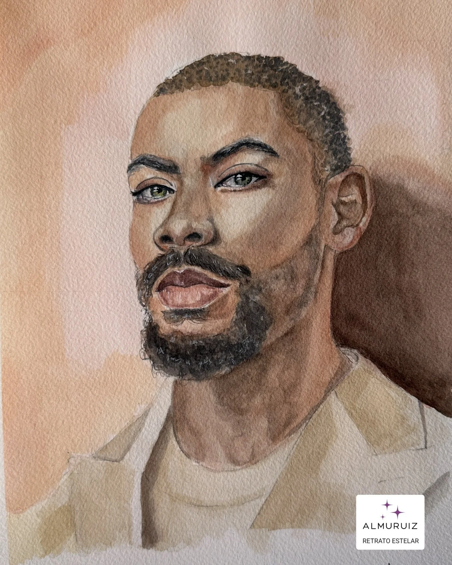 RETRATOS COMPLETOS
Como extra en Retrato Estelar de @almuruiz.art, tuvimos el reto de un joven negro.
Tiene varias dificultades: la piel m&aacute;s oscura, el pelo y la barba, el fondo.
Y de nuevo, confiar y dejarse llevar.

Estoy feliz por todo lo a