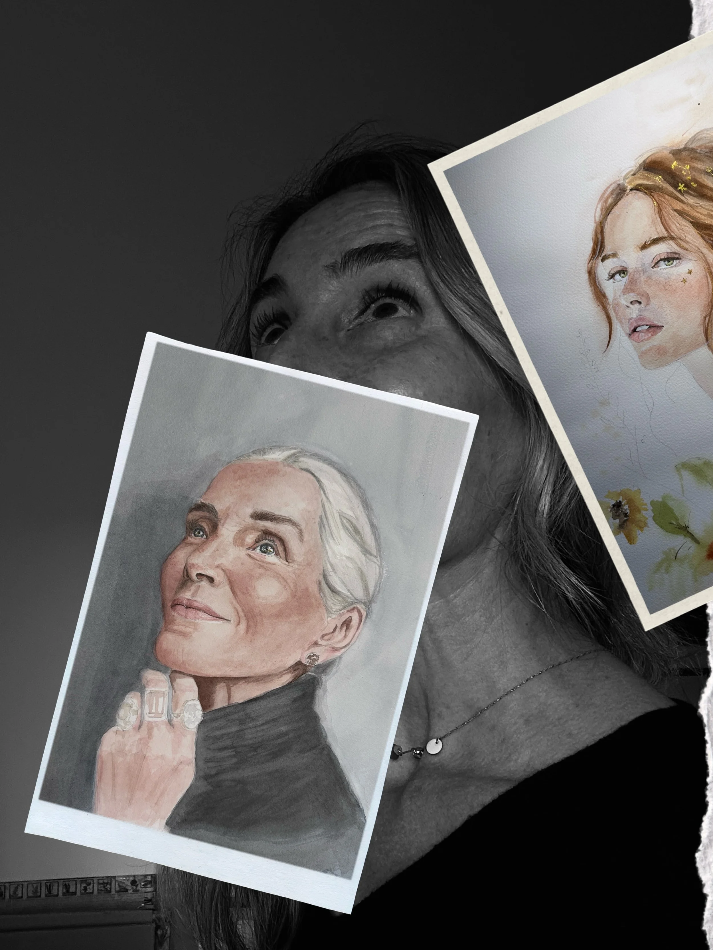 Retratar es mirar un poco m&aacute;s.
Detenerme en un gesto, una expresi&oacute;n, una mirada.
En aquello que hace que una persona sea ella y no otra.
He pintado mujeres, hombres, ni&ntilde;os&hellip; rostros que cuentan historias diferentes y que me