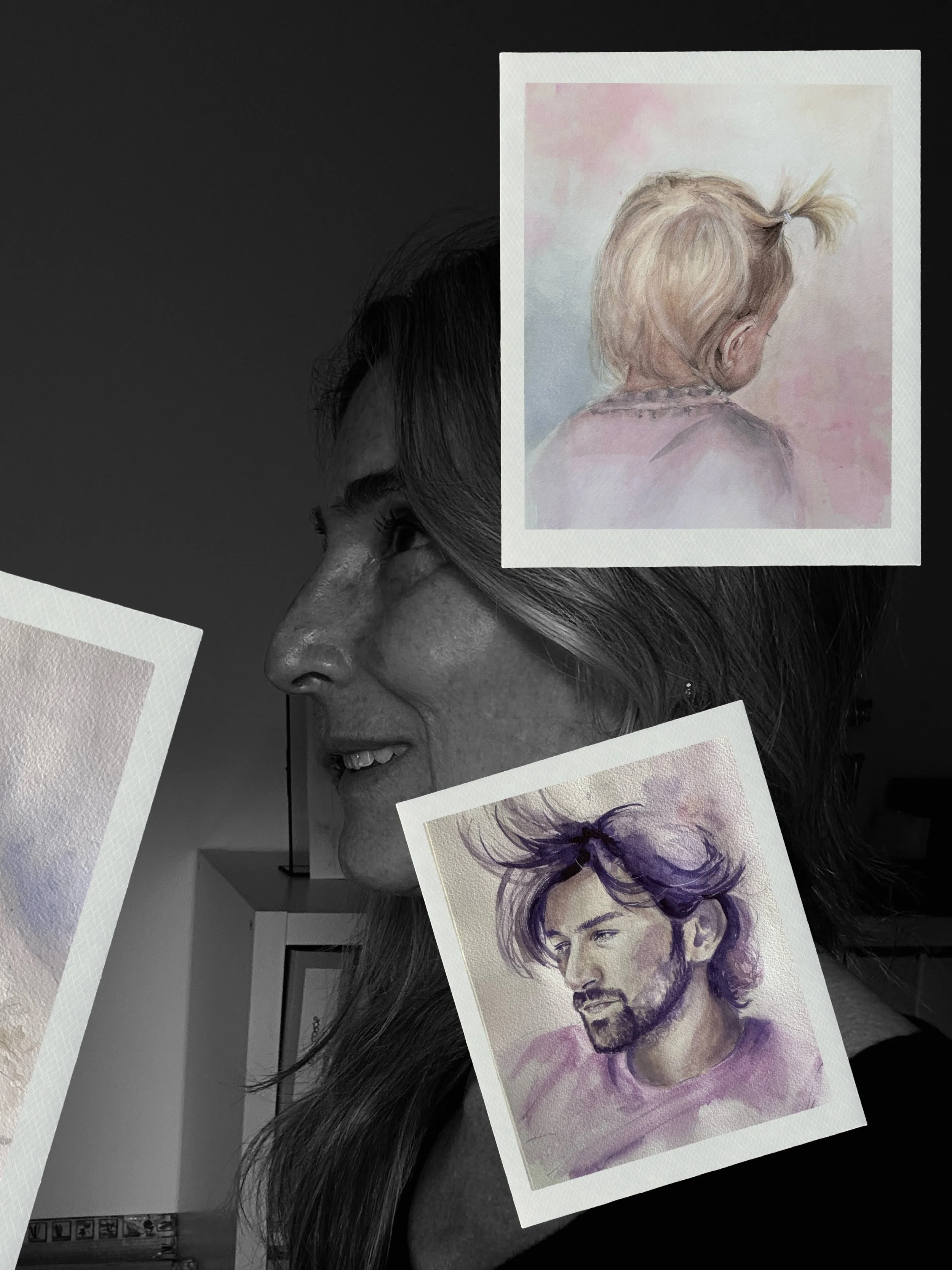 Retratar es mirar un poco m&aacute;s.
Detenerme en un gesto, una expresi&oacute;n, una mirada.
En aquello que hace que una persona sea ella y no otra.
He pintado mujeres, hombres, ni&ntilde;os&hellip; rostros que cuentan historias diferentes y que me