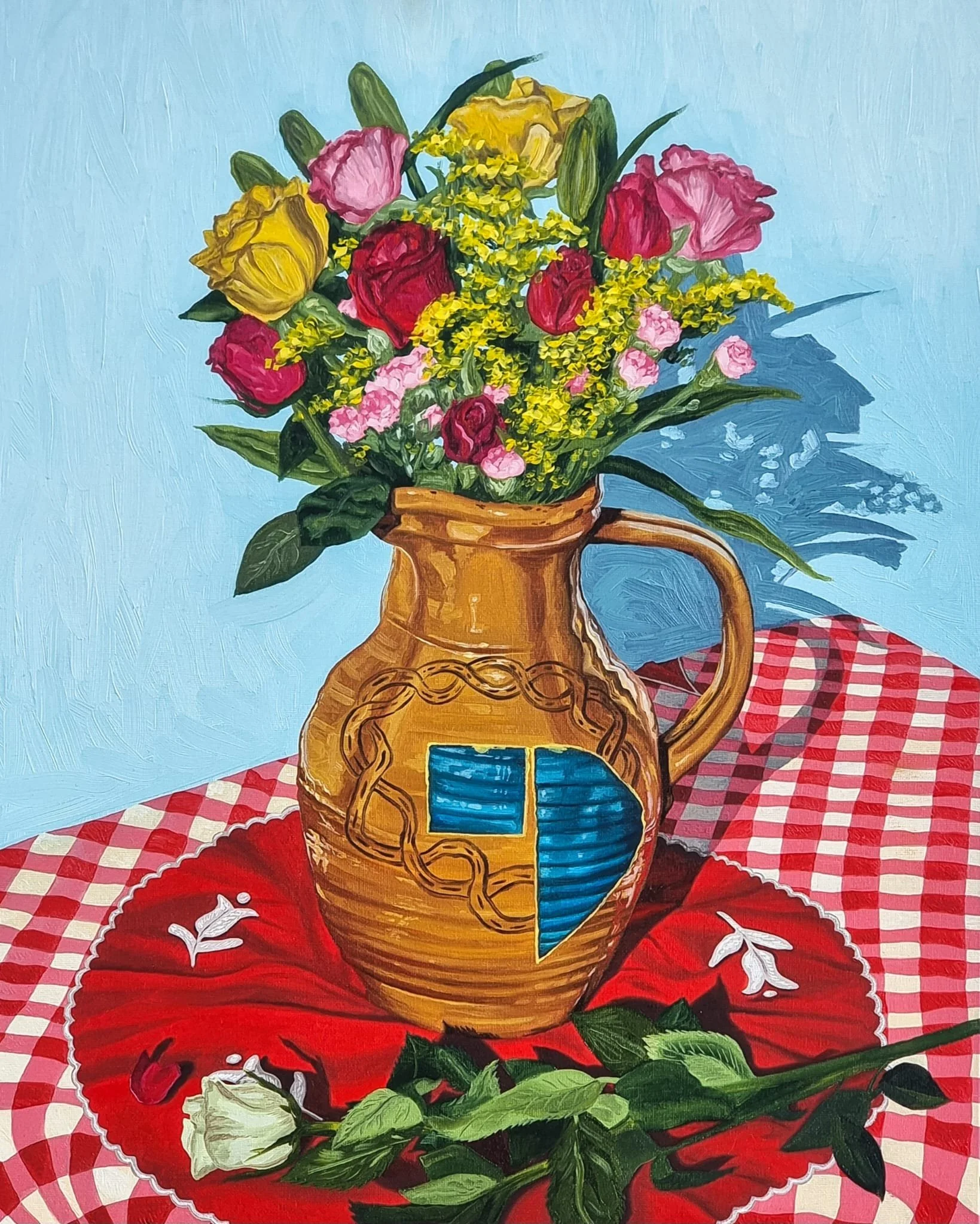 Paul's Flowers, Oil on Canvas Board, 2025