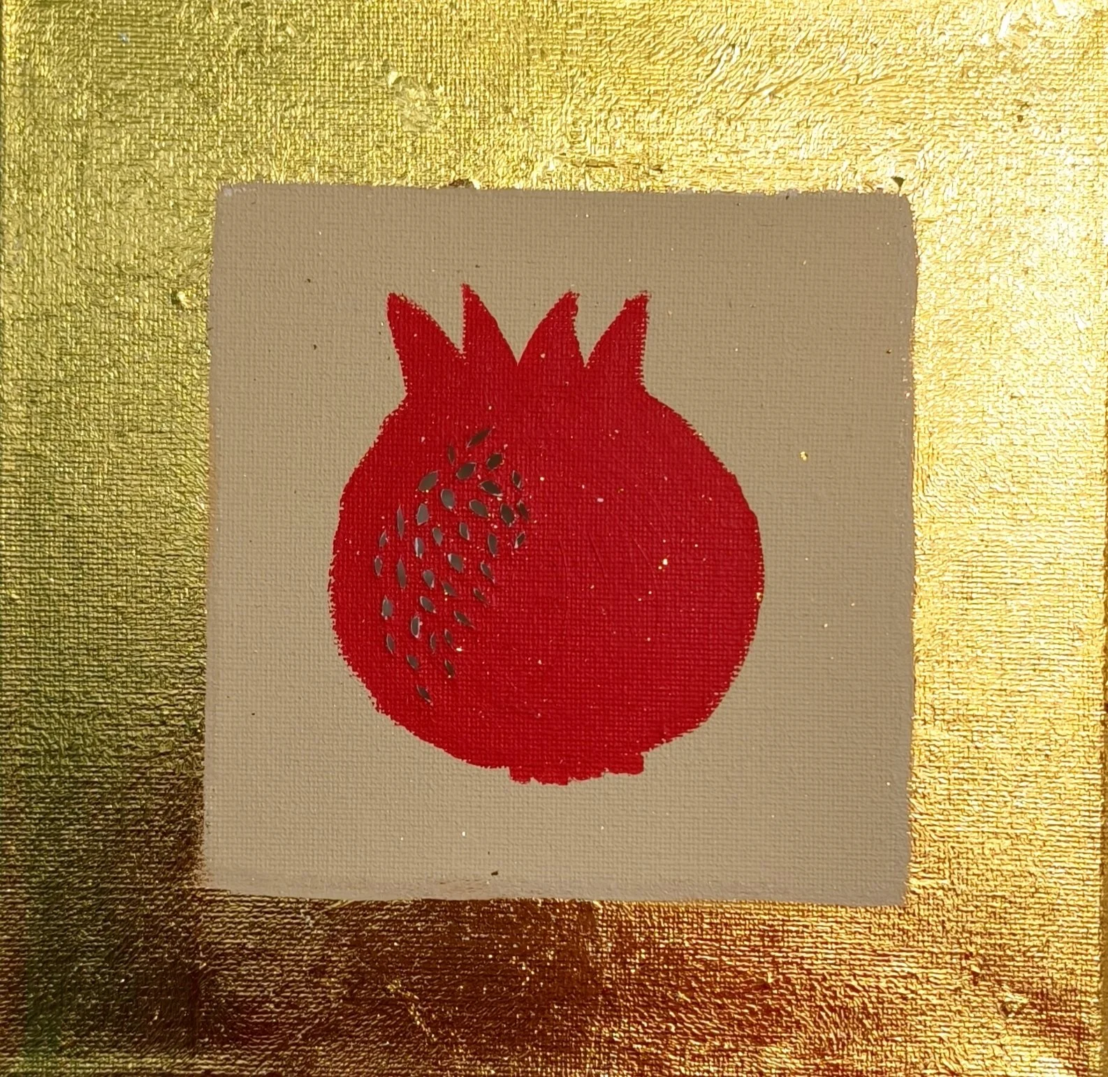 "Nour" 20X20cm découpe sur toile, mixed Media, 2025 (indisponible)
