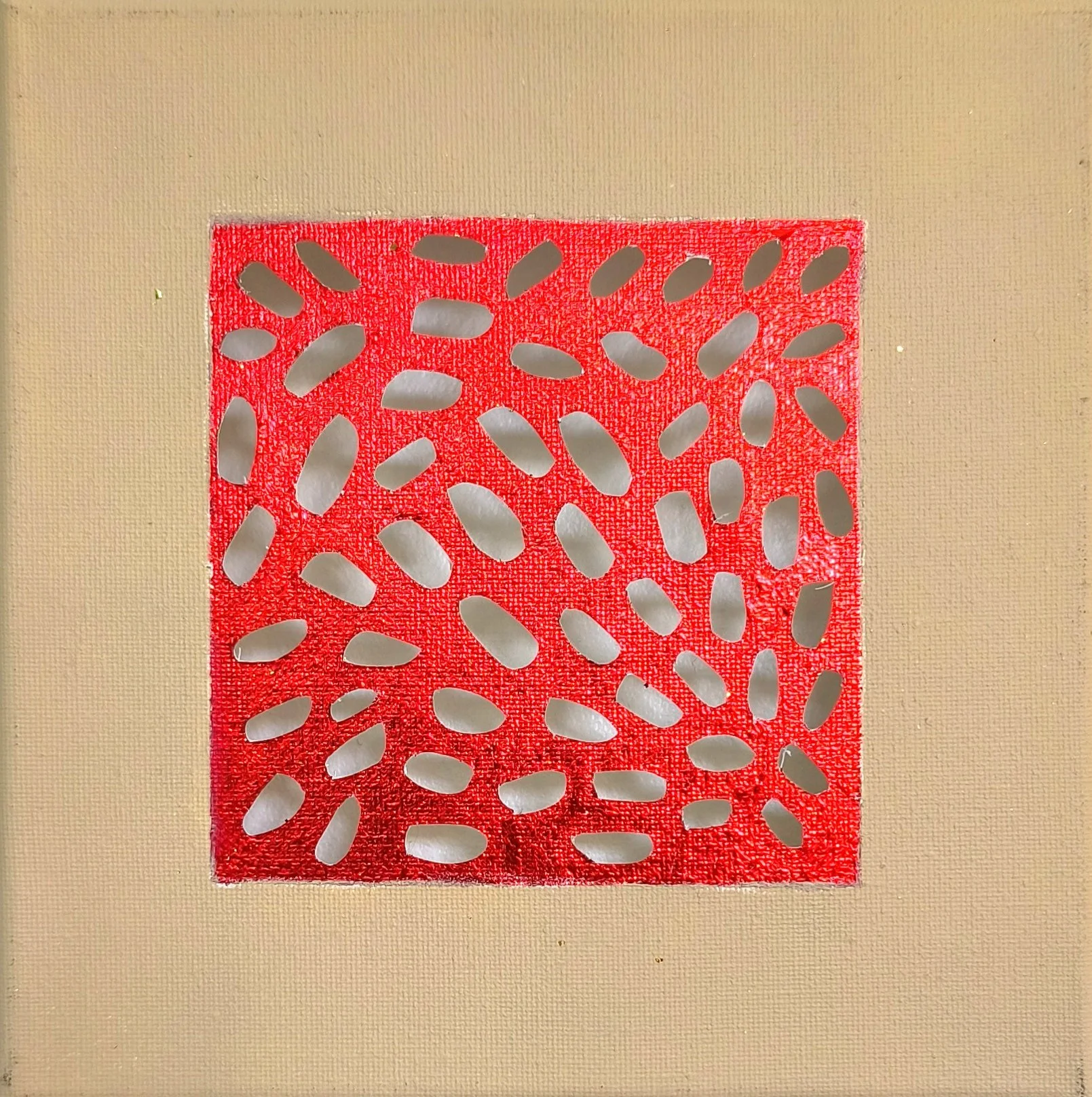 "Garmir" 20X20cm découpe sur toile, mixed Media, 2025