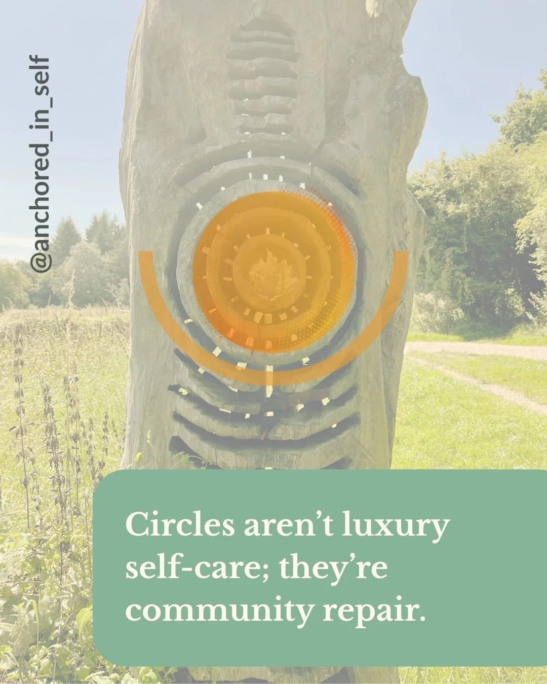 Circles aren&rsquo;t luxury self-care. They&rsquo;re community repair.

I&rsquo;ve been thinking a lot about how much people are taught to do everything alone. To cope alone. To heal alone. To hold it all together behind closed doors, as if needing s