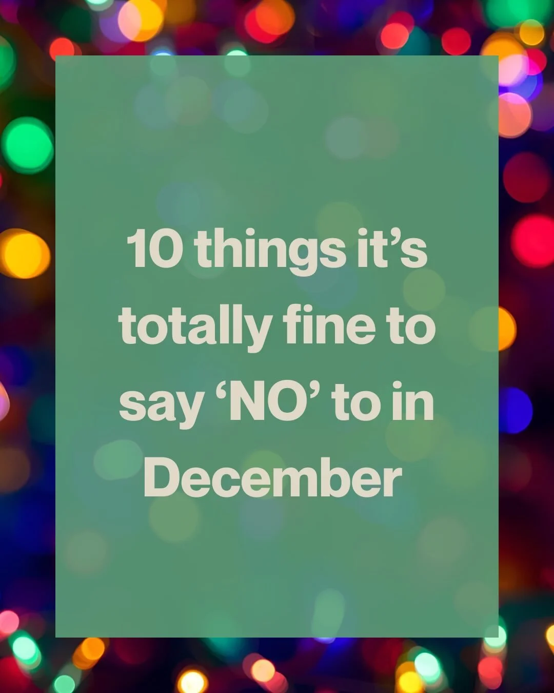 I&rsquo;ve been thinking about how loud, in every sense,  December is in our Christmas obsessed world.

All the expectations, the lights, the pressure to be festive on demand.

As AuDHD folk, as neurodivergent, sensitive folk, as humans with actual l