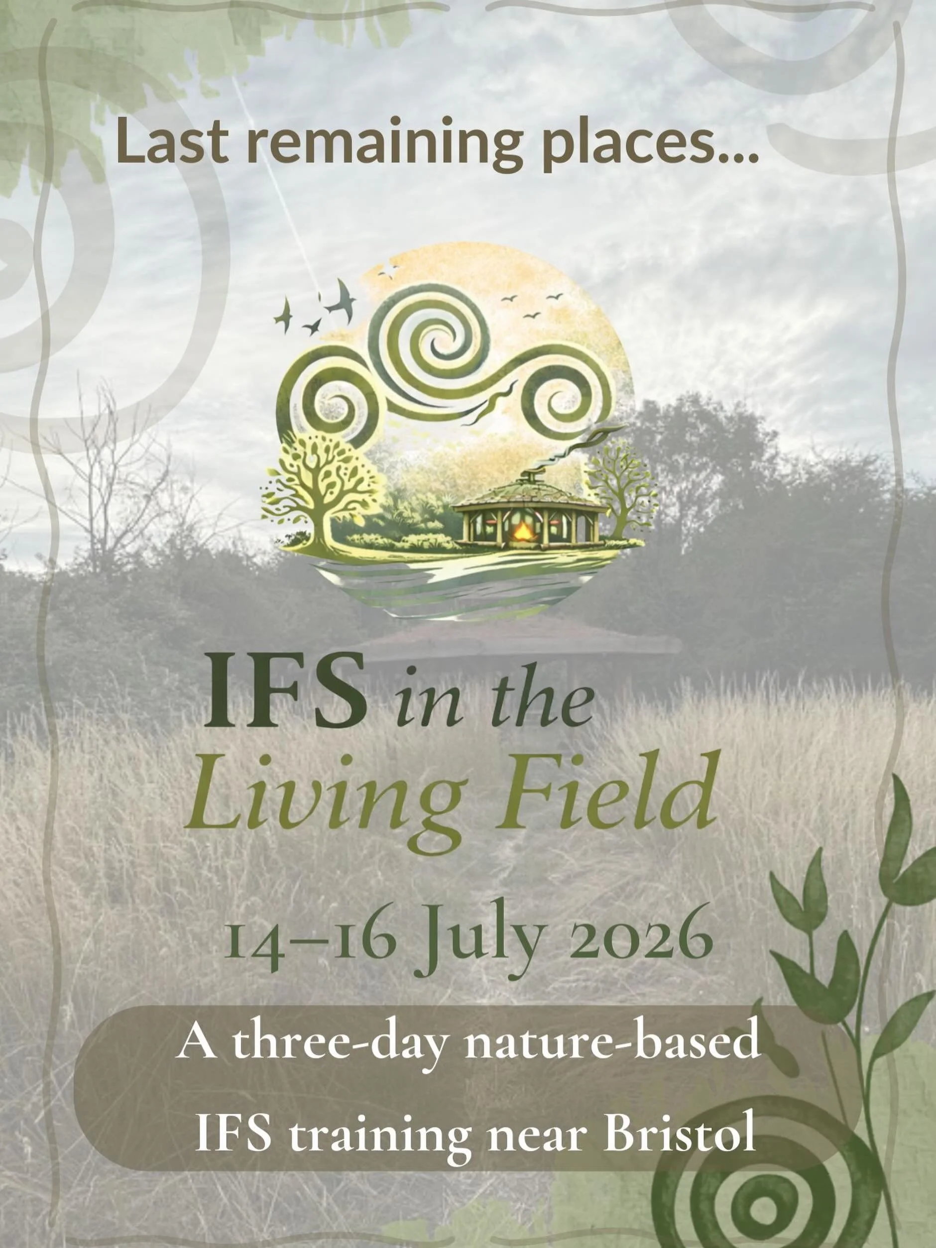 We have the last remaining places for the first ever IFS in the Living Field workshop. A three-day nature-based training I&rsquo;m co-facilitating with Natural Academy in Bristol this July.

A short version of what it is:

This isn&rsquo;t IFS with a