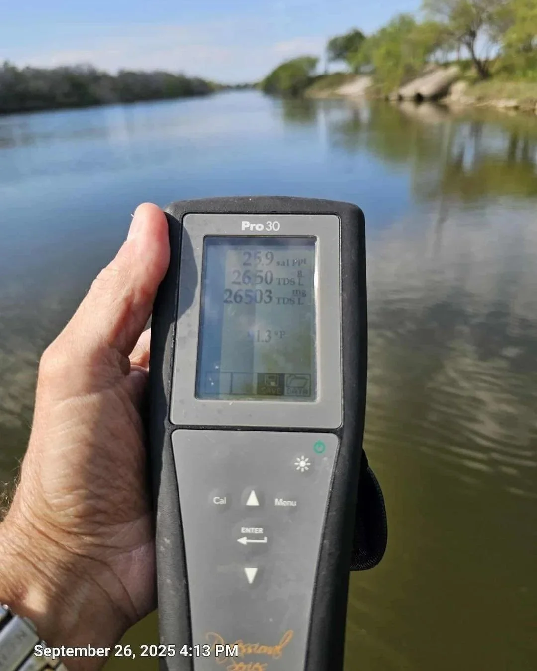 Saltwater Side of Saltwater Barrier Dam (4:13 PM)