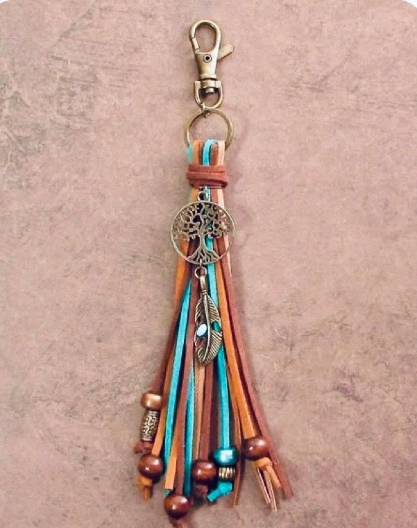 Leather key chain