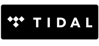 Tidal logo on a black background.