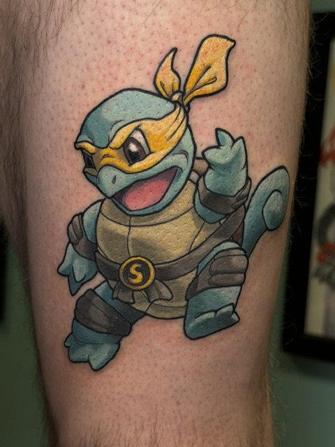 Ninja Squirtle Tattoo