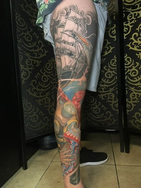 Ocean / Sea , Ship and Underwater Tattoo