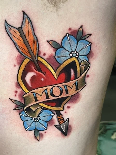 Neotrad Mom Heart Tattoo