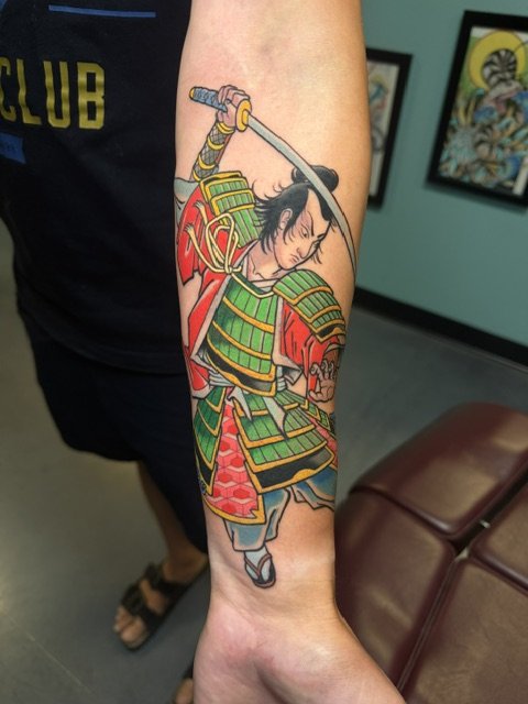Neo Traditional Samurai Tattoo
